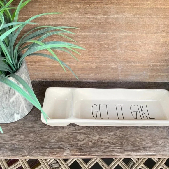 LAST ONE! NEW Rae Dunn GOAL DIGGER/GET IT GIRL - Desk Plaque & Tray Organizer - Picture 7 of 14